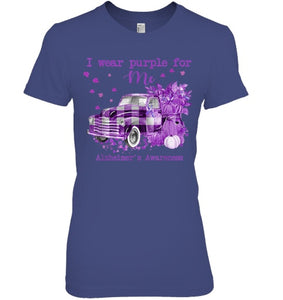 I Wear Purple Pumpkin Truck For Me Alzheimer's Awareness