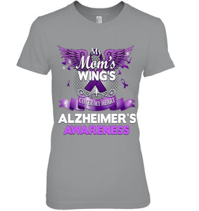 Alzheimer s Awareness Products Mom s Wings Cover My Heart T Shirt