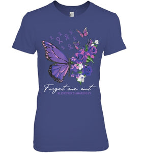 Forget me not Dementia Alzheimer Awareness Butterfly Flower