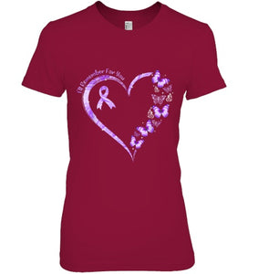 I ll Remember For You Purple Butterfly Alzheimer s Awareness T Shirt