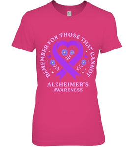 Remember For Those That Cannot Alzheimer s Awareness Ribbon T Shirt