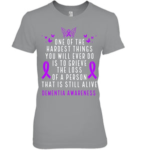 Dementia Awareness Month Butterfly Warrior Alzheimers T Shirt