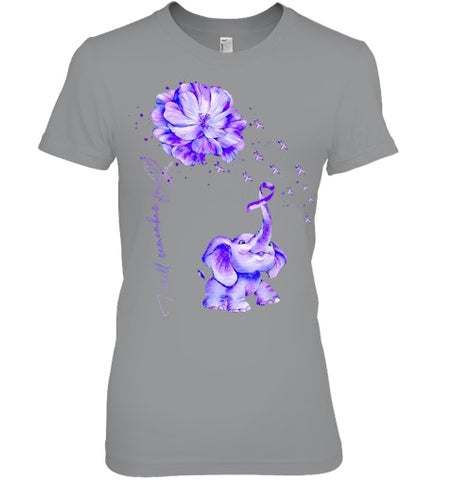 Image of I ll Remember For You Purple Elephant Alzheimer s Awareness T Shirt