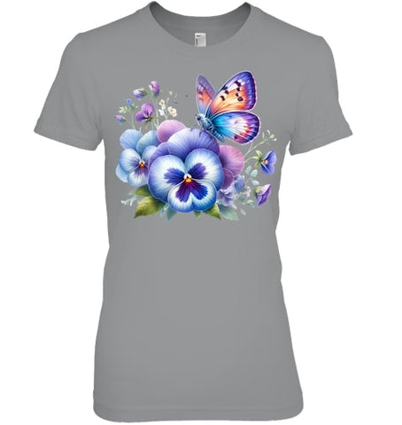 Image of alzheimer Viola floral pansy dementi alzheimer s awareness T Shirt