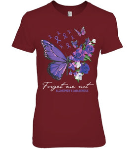 Forget me not Dementia Alzheimer Awareness Butterfly Flower