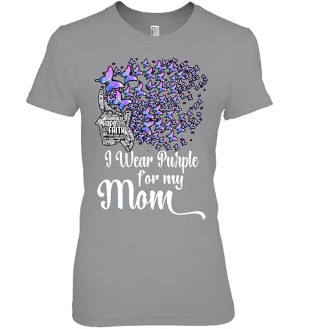 Image of I Wear Purple For My Mom Alzheimers T Shirt