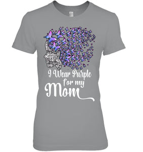 I Wear Purple For My Mom Alzheimers T Shirt