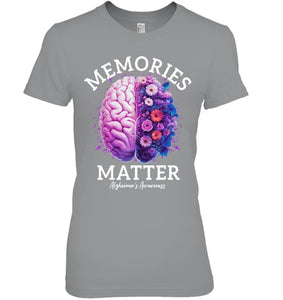 Alzheimer's Awareness Memories Matter Brain Flowers