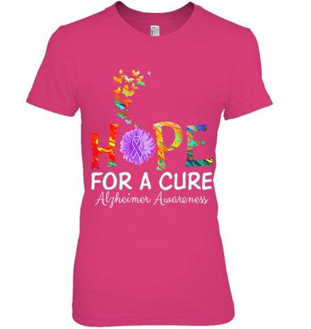 Image of Alzheimer s awareness shirt Hope for a Cure classic Gift T Shirt