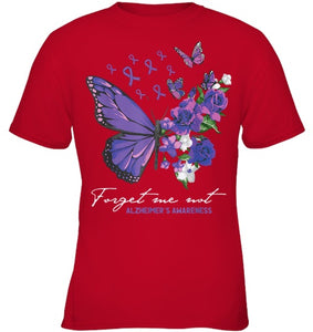 Forget me not Dementia Alzheimer Awareness Butterfly Flower