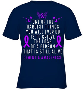 Dementia Awareness Month Butterfly Warrior Alzheimers T Shirt