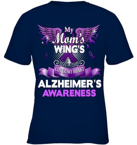 Alzheimer s Awareness Products Mom s Wings Cover My Heart T Shirt