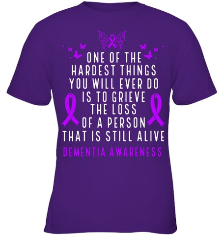 Image of Dementia Awareness Month Butterfly Warrior Alzheimers T Shirt