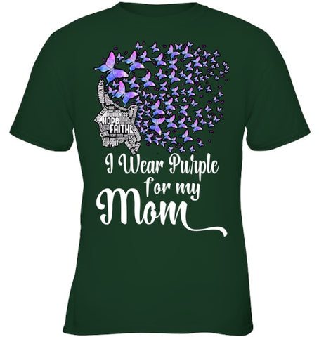 Image of I Wear Purple For My Mom Alzheimers T Shirt