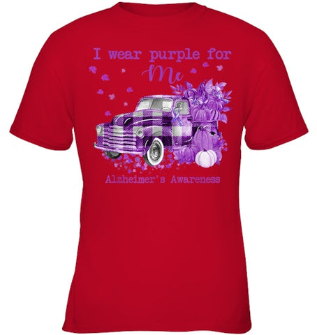 Image of I Wear Purple Pumpkin Truck For Me Alzheimer's Awareness