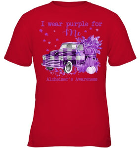 I Wear Purple Pumpkin Truck For Me Alzheimer's Awareness