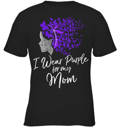 Image of I Wear Purple For My Mom Shirt Alzheimer s Awareness Gift