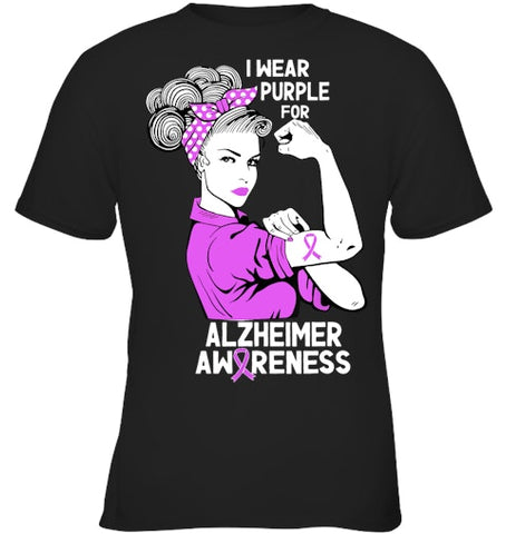 Image of I Wear Purple For Dementia Alzheimers Awareness June