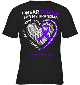 Purple Alzheimers Awareness Products grandma Gifts Men Women