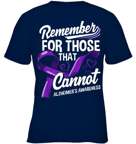 Image of Alzheimers Awareness Purple Ribbon Supporter Alzheimers T Shirt