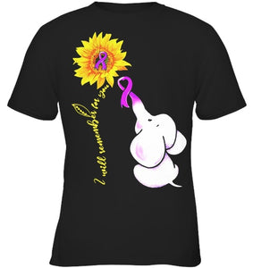 Alzheimer   I will remember for you  Sunflower and elephant