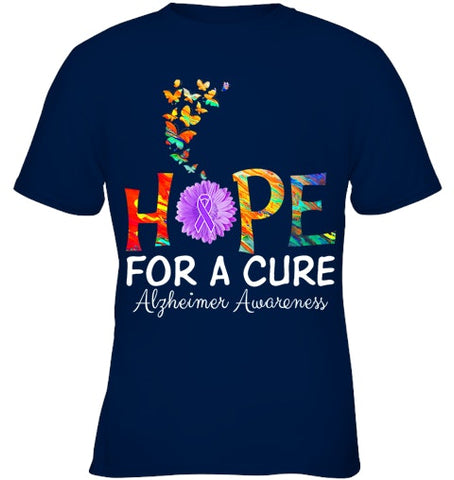 Image of Alzheimer s awareness shirt Hope for a Cure classic Gift T Shirt