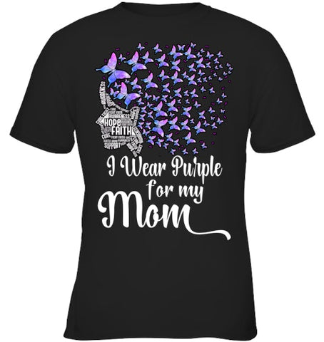 Image of I Wear Purple For My Mom Alzheimers T Shirt