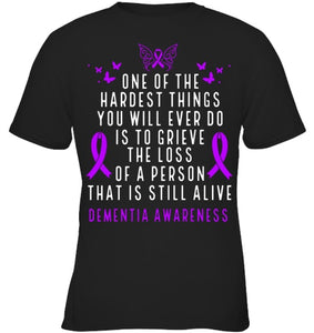 Dementia Awareness Month Butterfly Warrior Alzheimers T Shirt