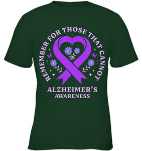 Remember For Those That Cannot Alzheimer s Awareness Ribbon T Shirt