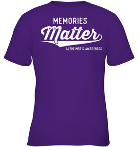 Wear Purple Alzheimer s Awareness Gifts Memories Matter Gift T Shirt