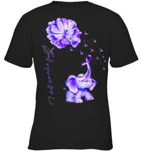 I ll Remember For You Purple Elephant Alzheimer s Awareness T Shirt