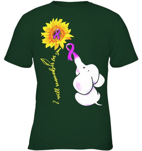 Alzheimer   I will remember for you  Sunflower and elephant