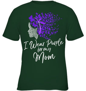 I Wear Purple For My Mom Shirt Alzheimer s Awareness Gift