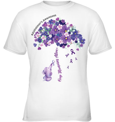 Image of Keep Memories Alive Purple Elephant Alzheimer's Awareness