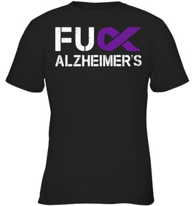 Fuck FU Alzheimer s Awareness Month Purple Ribbon Fighter T Shirt