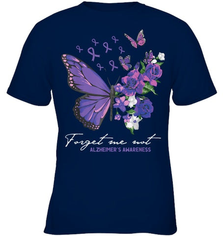 Image of Forget me not Dementia Alzheimer Awareness Butterfly Flower