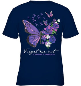 Forget me not Dementia Alzheimer Awareness Butterfly Flower