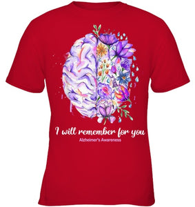 I Will Remember For You Brain Alzheimer's Awareness