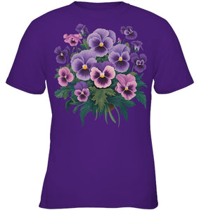 Purple Floral Pansy Dementia Alzheimer's Awareness