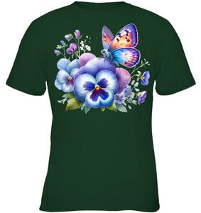 alzheimer Viola floral pansy dementi alzheimer s awareness T Shirt