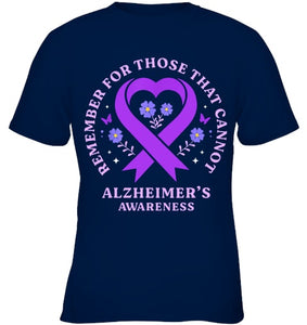 Remember For Those That Cannot Alzheimer s Awareness Ribbon T Shirt