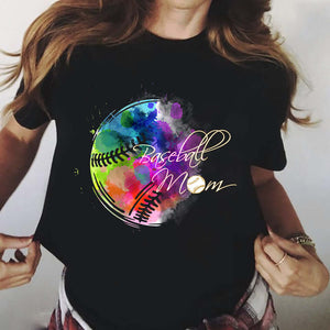 BASEBALL MOM WATERCOLOR SHIRT