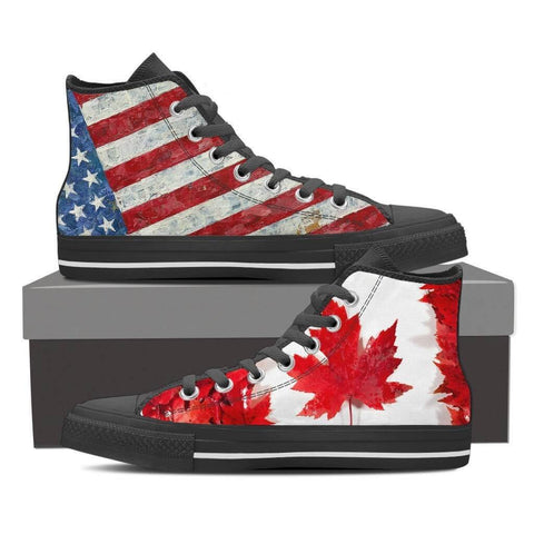 Image of American Canadian Women's High Top Canvas Shoes -  High Top Canvas Shoes - EZ9 STORE