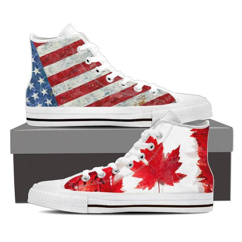 Image of American Canadian Women's High Top Canvas Shoes -  High Top Canvas Shoes - EZ9 STORE