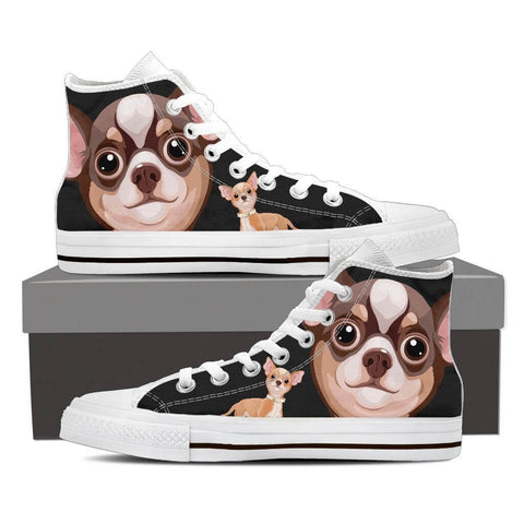 Image of Chihuahua - Women's High Top Canvas Shoes -  High Top Canvas Shoes - EZ9 STORE