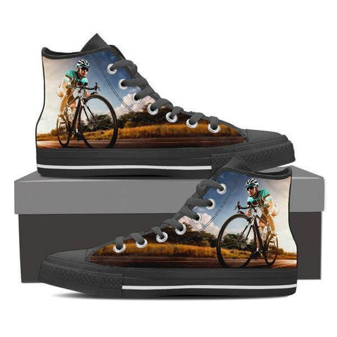 Image of Cycling High Top Canvas Shoes -  High Top Canvas Shoes - EZ9 STORE