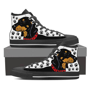 Dachshund High Top Shoes -  High Top Canvas Shoes - EZ9 STORE