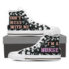 Don't Mess With A Nurse High Top Canvas Shoes -  High Top Canvas Shoes - EZ9 STORE