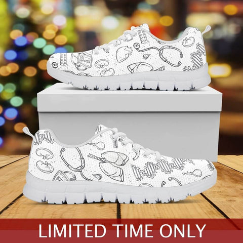 Image of Doodle Nurse Icons Sneakers - Sneakers - EZ9 STORE