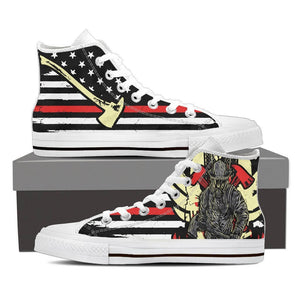 Firefighter - Men's High Top Canvas Shoes -  High Top Canvas Shoes - EZ9 STORE